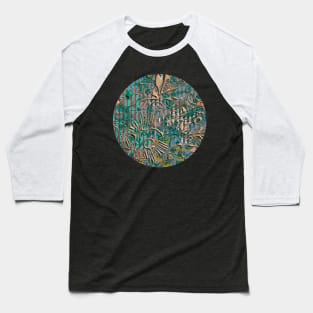 Geometric modern Boho abstract mid century stripes minimalist 170 Pattern Baseball T-Shirt